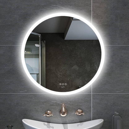 LED Bathroom Vanity Mirror for Wall - 24” X 24” Smart Memory LED Bathroom Mirror, Anti-Fog Touch Switch Smart Makeup Vanity Mirror with 6500K High Lumen Lights