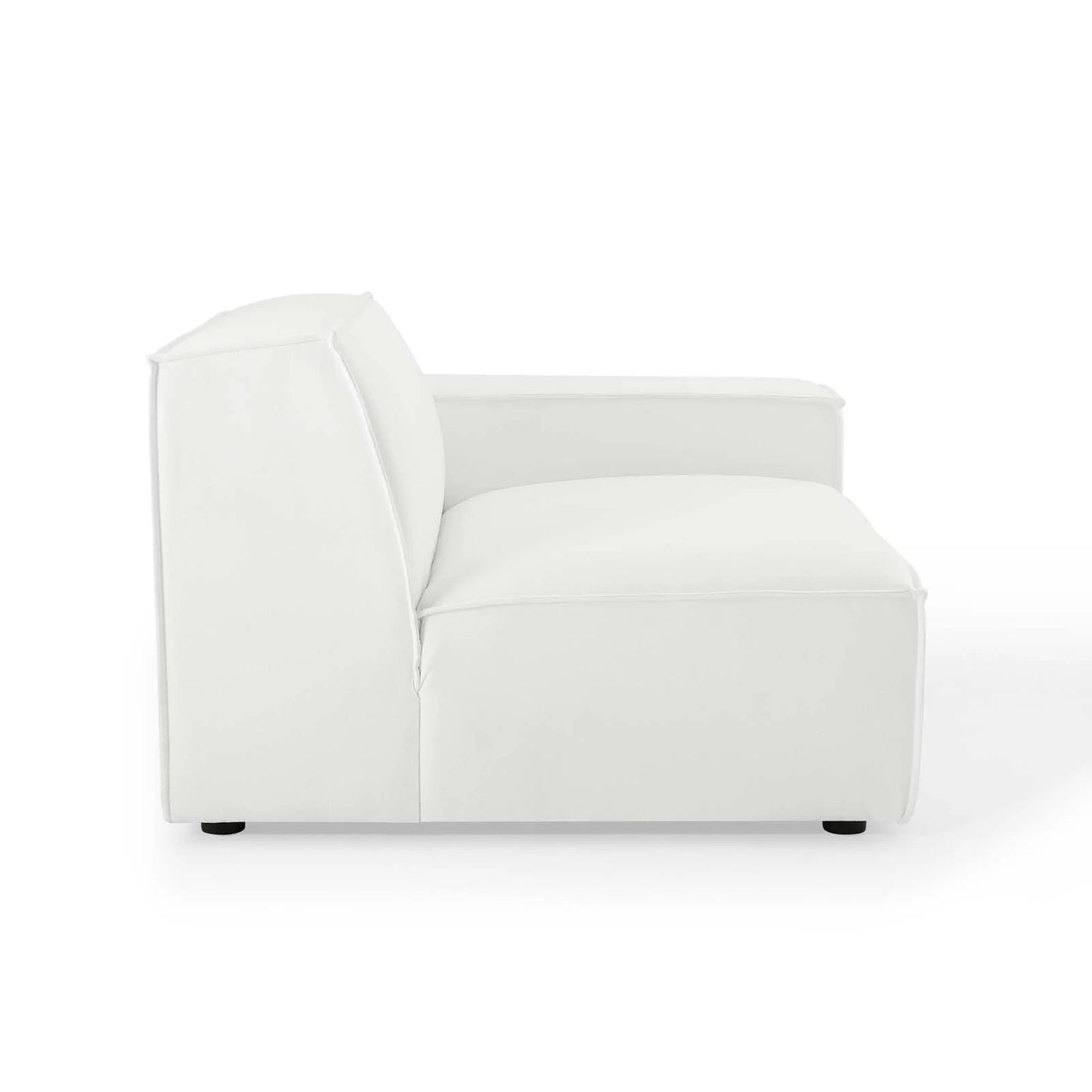 Restore 7-Piece Modern Fabric Upholstered Sectional Sofa in White