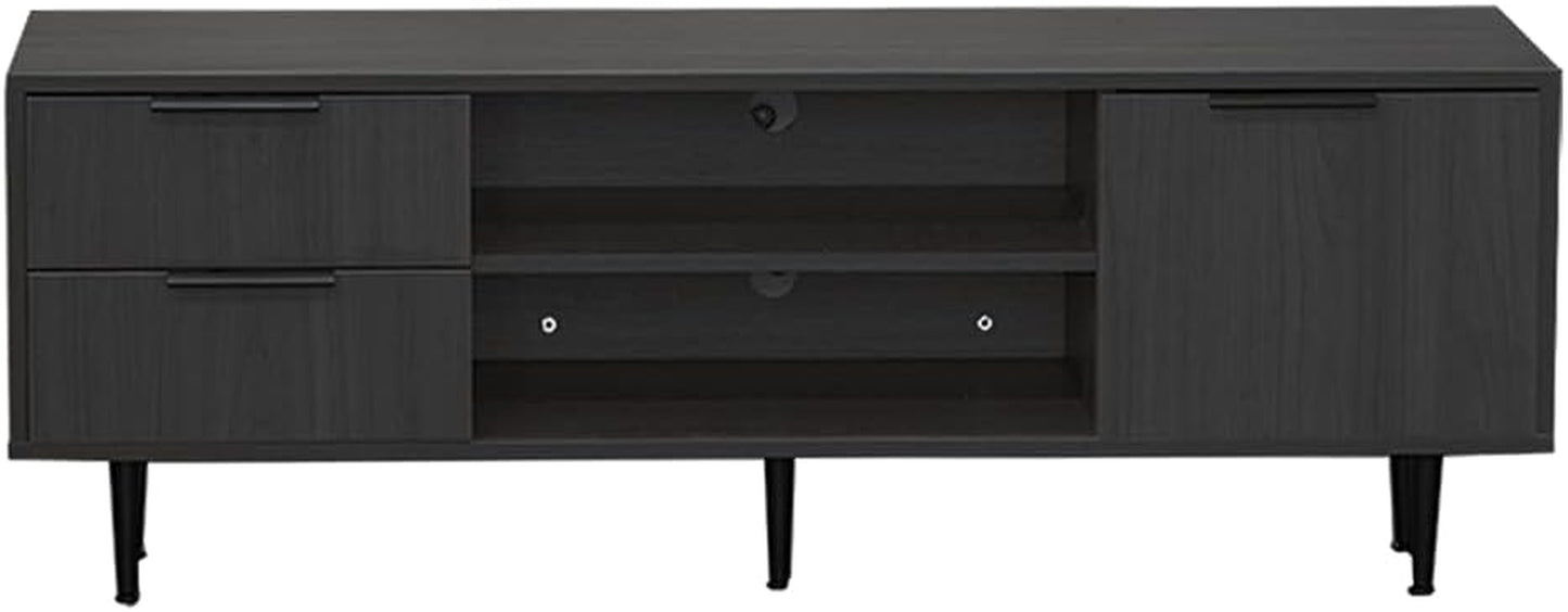 TV Stand Entertainment Center Console Table Modern Furniture 55 Inch, Black